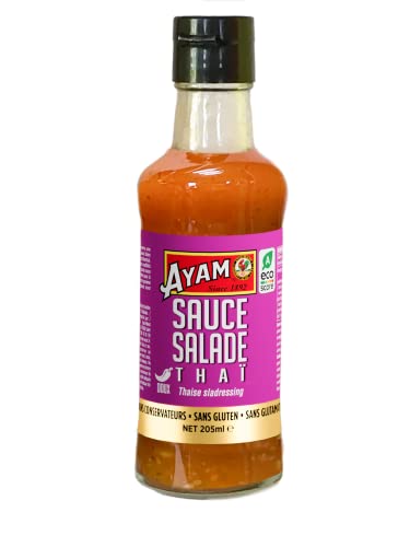 AYAM, Sauce Salade Thai, Sucrée-Salée, Pimentée, Sauce Thaïlandaise, Sans gluten, Sans conservateurs, 205 ml