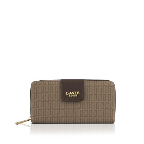 Image of Lavie Luxe Women's Mono Mia25 Bifold Zip Wallet |Gift For Ladies
