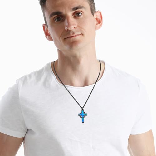 Cross Necklace 925 Sterling Silver Crucifix Pendant Necklace Christian Jewelry Catholic Gifts for Men Women3