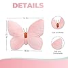 Ytterbium Cute Butterfly Shaped Plush Pillow, Soft Decorative Throw Pillow for Bedroom & Living Room, Cozy Home Decor Cushion (Light Pink) #1