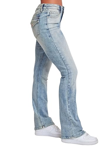 YMI Women's Bootcut Jeans with Flap Pockets, P608752