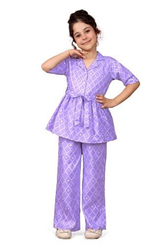 Image of Fashion Dream Girl's Cotton Blend Printed Co-ord Set|Clothing Set|Combo Set|Casual Wear|Coordinate Outfit for Girls|Two-Piece Set