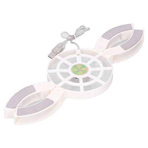 PC Cooler Cooling Pad, Folding Laptop Cooling Pad, Luminous USB Portable Cooler Fan for Students & Business Man (White) miniatura 7