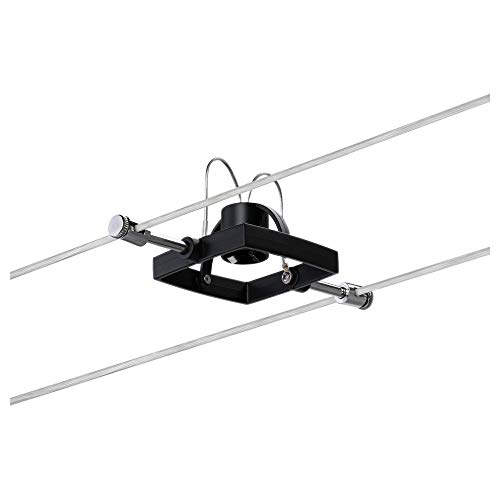 Paulmann 94291 Spot MacII max. 10 watts Éclairage de plafond Noir mat Métal, plastique Système de câbles GU5,3, Modèle simple