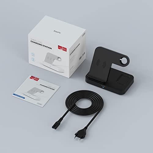 SooPii 4 in 1 stazione di ricarica wireless con 2