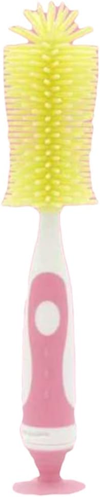 Silicone+PP Brushes Nipple Spout Tube Teat Sponge Feeding Bottle Cleaning Brush Multifunctional