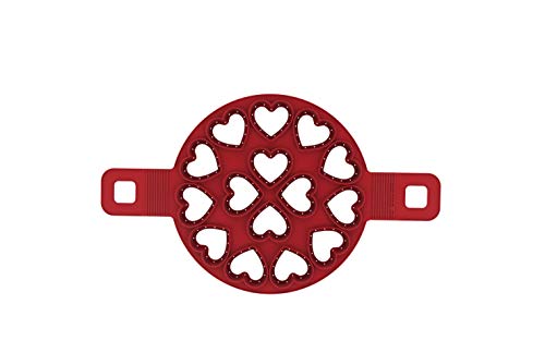 CÉCOA • Moule à Pancakes Cœur • Silicone 100% Alimentaire • Poignées Ergonomiques pour Retour Facile • Dimensions 39x23x1,3 cm