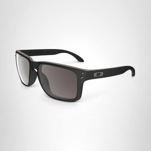 Oakley Holbrook Polarized Sunglasses — Matte Black Frame with Warm Grey Prizm Lens — view 5