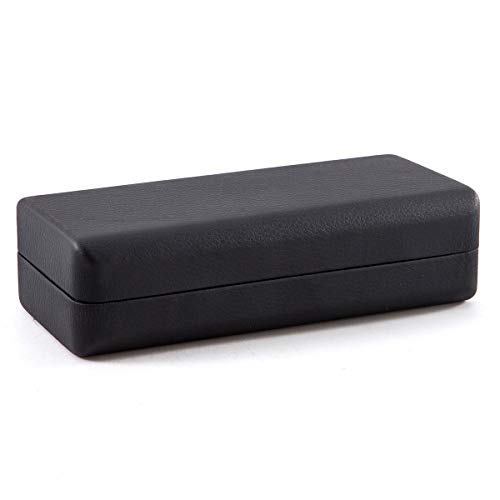 Image of TRIUMPH VISION Sunglasses Case Hard Shell Glasses Case Eyewear Eyeglasses | Sunglass Eyeglass Hard Case for Women and Men Metal PU Leather Lined Storage with Microfiber Cleaning Cloth Protection