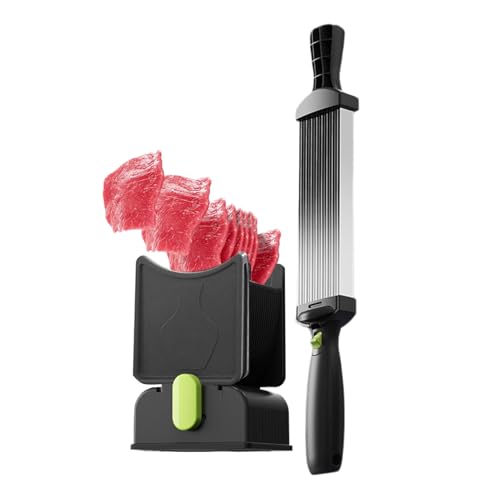 Ungtyb Manual Meat Slicer, Stainless Steel Cutter, Heavy Duty, Food Processor Kitchen, Cleaver Perfect for Slicing Beef, Pork, Mutton, and Food, 13.19x2.2 Inches