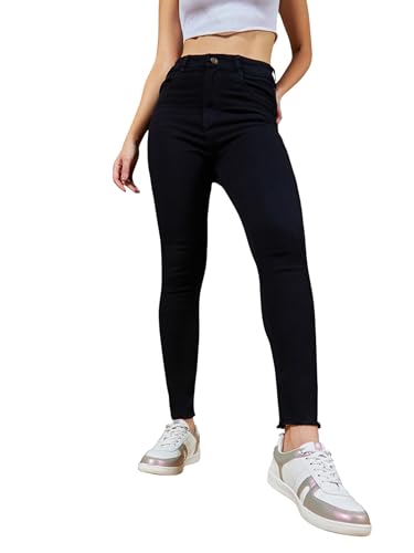 Image of Miss Chase Women's Skinny Fit High Rise Regular Length Denim Stretchable Jeans