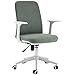Vinsetto Bürostuhl mit Wippenfunktion Home-Office-Stuhl höhenverstellbarer Schreibtischstuhl ergonomisch 360°-Drehräder Schaumstoff Metall Kunststoff Grün 61 x 55 x 90-98 cm