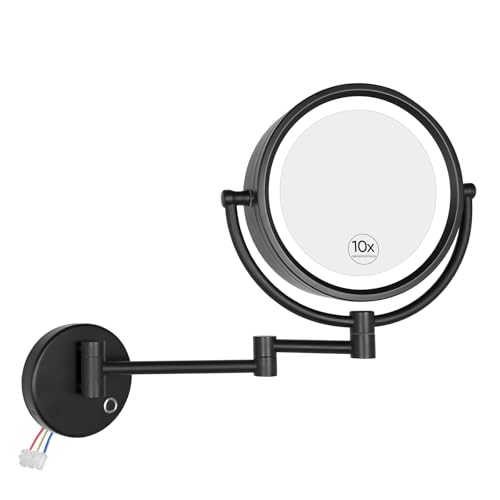GURUN Wall Mounted Hardwired Makeup Mirror with 3 Tones LED