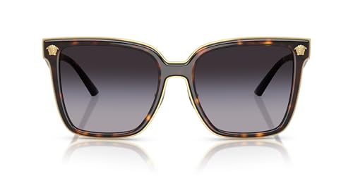 Versace Woman Sunglasses Havana Frame, Grey Gradient Lenses, 58MM3