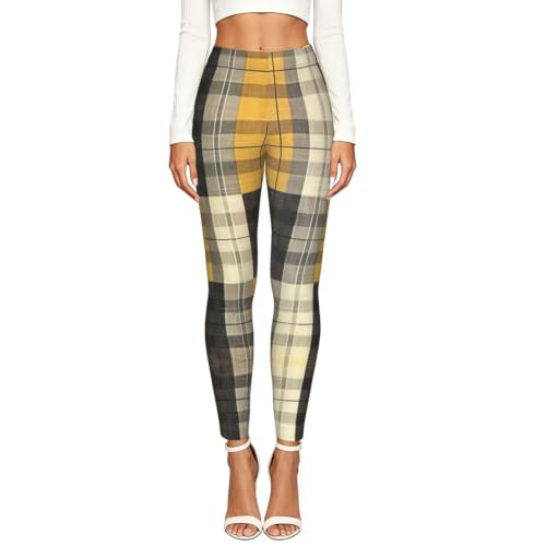 Leggings de compresión suave contra la fatiga: ajuste cómodo a cuadros 2