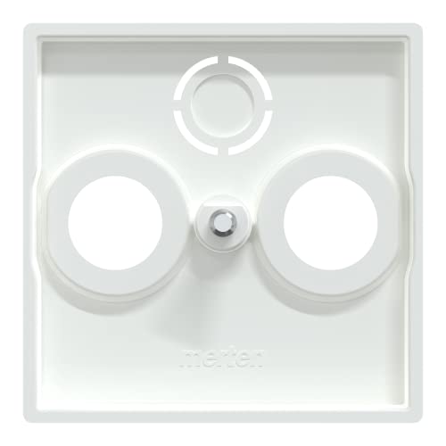 Schneider Electric Merten Zentralplatte für Antennensteckdosen, System M, aktivweiss glänzend, Artikelnummer 296725
