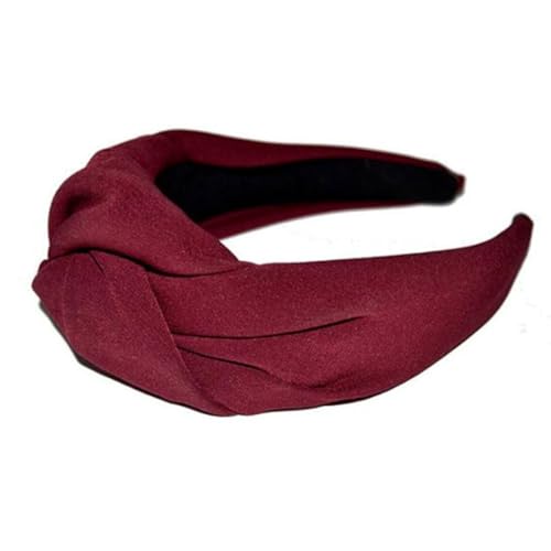 VICASKY Diadema Ancha para Mujer Roja, Aro de Tela Moda, Accesorio Cabello Adulto, Banda Pelo, Diseño Cómodo y Duradero, Adecuado para Uso Diario y Estilo Casual