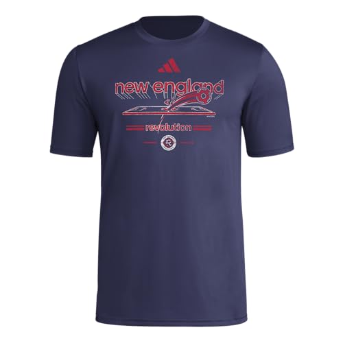 T-Shirt New England Revolution adidas Vintage à Manches Courtes en Coton pour Homme