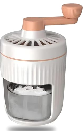 Image of Voracia Manual Ice Crusher Machine with Ice Box, Multicolour, Plastic, 500ml, Hand-Cranked, BPA Free, for Home Kitchen