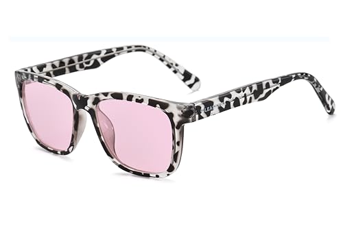 GLEASANNA 99.9% Blue Light Glasses for Woman Sleep Computer Gaming Glasses - Anti Eyestrain and UV400 Glare Protection