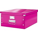 Leitz, Große Aufbewahrungs- und Transportbox, Pink, Mit Deckel, Für A3, Click & Store, 60450023