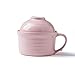 WEI-LUONG Dining Ciotola in Ceramica Creativa Macedonia di Frutta Piatto Grande istantanea Noodle Cup Manico Rosa da tavola Ciotola 14.2x8.3x6cm Kitchen