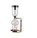 Pinpig Siphon-Kaffeemaschine im japanischen Stil Tee-Siphon-Topf Vakuum-Kaffeemaschine Glas-Kaffeemaschine Filter 3 Tassen Gold