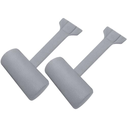 Kigley 2 Pcs Chaise Lounge Headrest Pillow for Patio Outdoor Pool Headrest Pillow Quick Drying Lounger Supplies for Adult with Non Slip Weighted Tail(Gray)