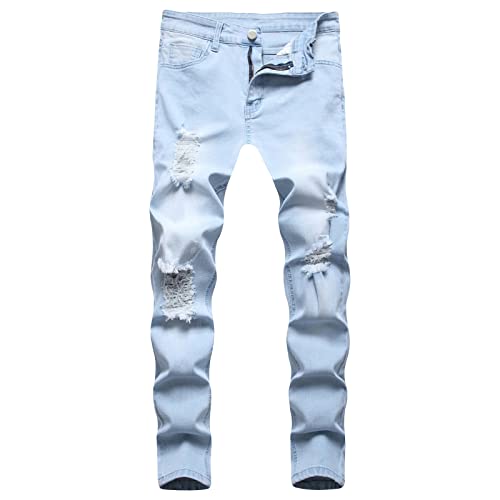 Pantalon en denim déchiré hommes idéal pour les sorties urbaines
