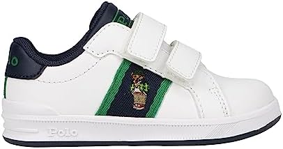 POLO RALPH LAUREN Baby Boy's Heritage Court II Bear EZ (Toddler) White/Navy 10 Toddler M | Image 5