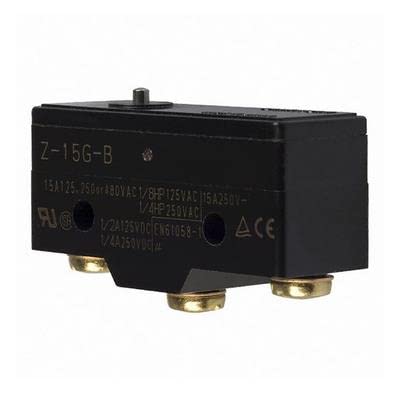 Omron Finecorsa Industriale Z-15GW2-B - Interruttore A Rullo Con Leva - 15A, 250V - Contatto 0,5mm - 3