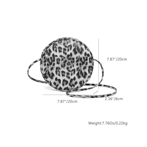Image of Circle Crossbody Bag for Women NYLON Circle Purse with Zipper Adjustable Knot Shoulder Straps