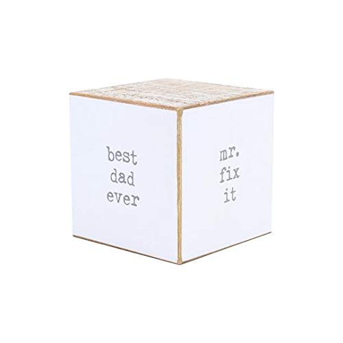 Collins-Painting-Best-Dad-Ever-4-Sided-Block-Sign-for-Husband-or-Dad-Present Collins Painting Best Dad Ever 4 Sided Block Sign for Husband or Dad Present