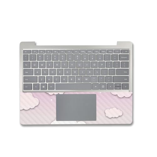 Image of MightySkins Carbon Fiber Skin Compatible with Microsoft Surface Laptop Go 3 (2023) Full Wrap Kit - Baby Clouds | Protective, Durable Textured Carbon Fiber Finish | Made in The USA