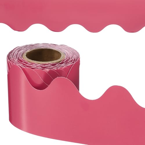 Bordure de tableau d'affichage festonnée grand format rose rouge 41 pieds