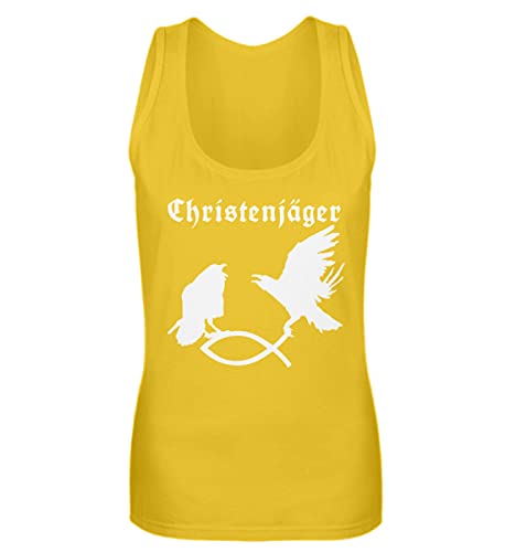 Débardeur pour femme Generisch Christenjäger jaune taille XL en maille