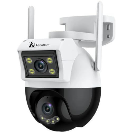 Image of ApnaCam 4K 8MP Dual Lens PTZ CCTV Camera - 4G LTE Outdoor Security Camera, AI Motion Detection, 355 Rotation, Color Night Vision, 2-Way Talk, IP66 Waterproof