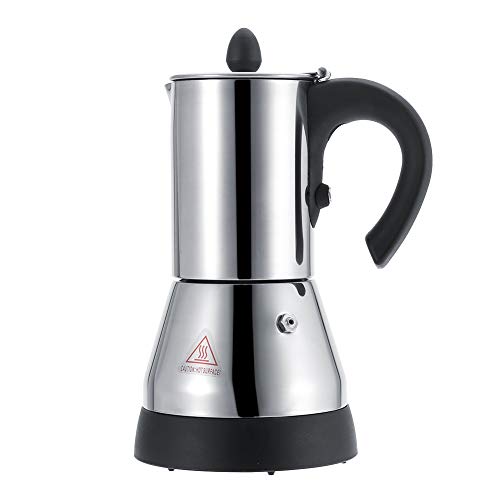 Phefop Máquina de café Eléctrica de Acero Inoxidable para una Olla Aislada para un Delicioso café, 360 ° Wrdation, Fácil Limpieza, para la Cocina en Casa (200ML)
