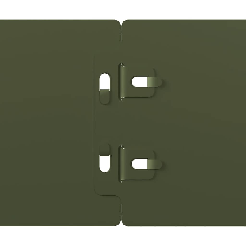 Krawędzie trawnika, 10 szt., oliwkowo-zielone ze stali walcowanej na zimno, 10 x 103 cm, obramowanie rabatek z elastycznym systemem wtykowym, do ogrodu, trawnika, tarasu, ścieżki i rabatki