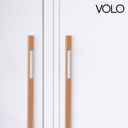 Image of VOLO Wardrobe Cabinet Handle - Multi-Use Pull Handle for Wardrobe, Drawer, Sliding Closet, and Door in Kitchen, Office, and Bedroom Pack of 1 (Rose Gold, 450MM (18 Inch))