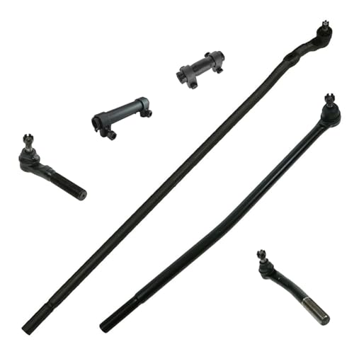 TRQ Front Steering Kit Drag Link Tie Rod Tie Rod Adjusting Sleeve Compatible with 1998-1999 Dodge Ram 2500 Ram 3500