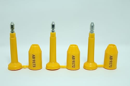 Image of Raj Krishna Industries Container Roto Block Anti Spin Tamper Proof Bolt Seal - Heavy Duty Security Trunk Seal | Yellow | 10 PCS