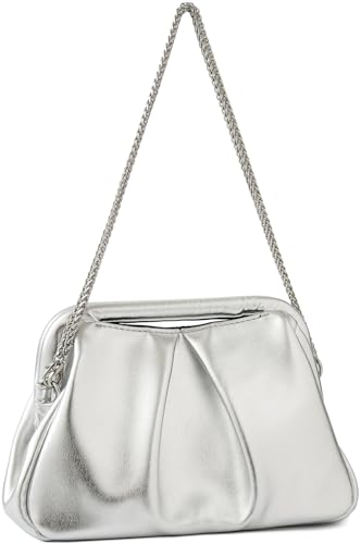 Image of Evening Bag Clutch Purse for Women Top-handle Clutch Bag Detachable Chain Crossbody Bag Party Wedding Handbag