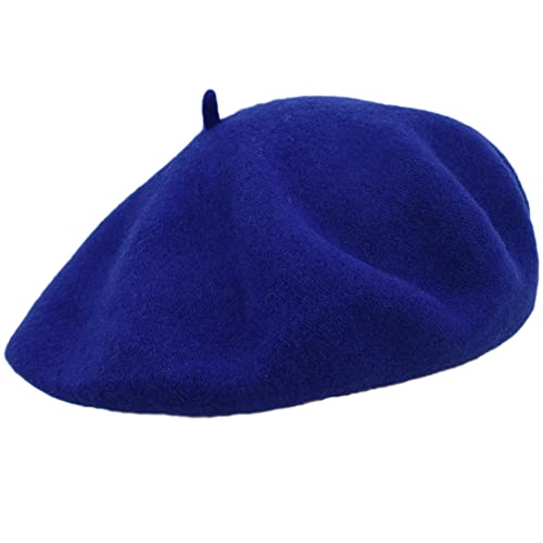 MELEGARI Baskenmütze für Damen | 100% Wolle | Margie Beret | Made in EU, royal blau 110, One size MELEGARI Baskenmütze für Damen | 100% Wolle | Margie Beret | Made in EU, royal blau 110, One size