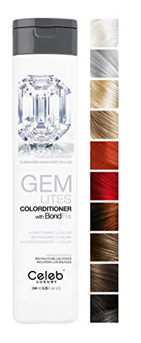 Celeb Luxury Gem Lites Colorditioner: Flawless Diamond, Hair Color Depositing Conditioner, BondFix Bond