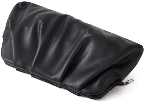 Image of Women's Clutch Purse,Evening Bag for Women Ruched Clutch Purse Detachable Metal Chain Crossbody Bag