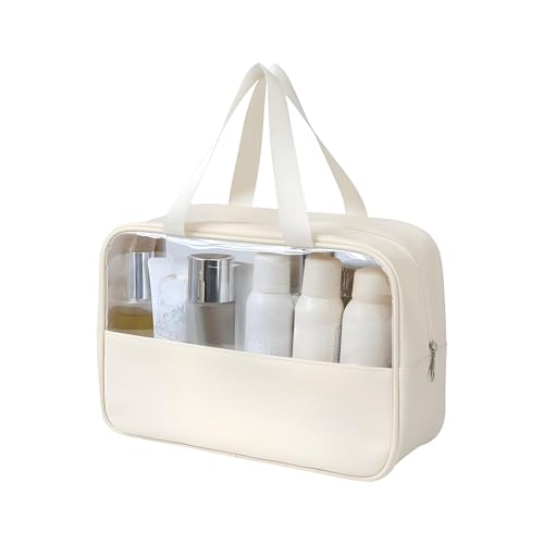 Zyntora Bolsa de maquillaje transparente | Bolsa de almacenamiento con cremallera | Estuche transparente para artículos de aseo personal, bolsa de viaje, para el trabajo diario, escuela, deportes