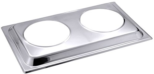 Bain Marie Topf aus Edelstahl, Suppenmarmite, hochglanzpoliert mit Deckel oder Einsatz für zwei Töpfe | ERK (A1 - Bain Marie Topf)