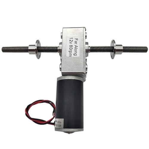Motoréducteur 12V DC autobloquant réversible à double axe fileté M8