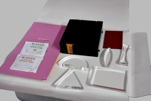 Set di lenti ottiche per luce e ottica kit demo con 5 acriliche e 3 a specchio